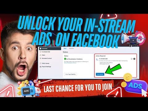 Unlock In-Stream Ads Monetization Tools |How to Enable "In-Stream Ads" On Facebook 2024(New Update)