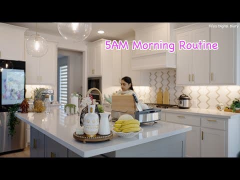 Morning Routine Starting at 5 AM ✨ |Making simple Indian food 🍆| Vlog 🏡